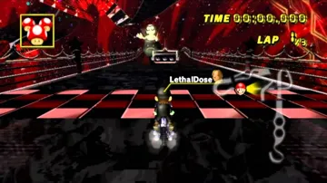 Mario Kart Black screen shot game playing